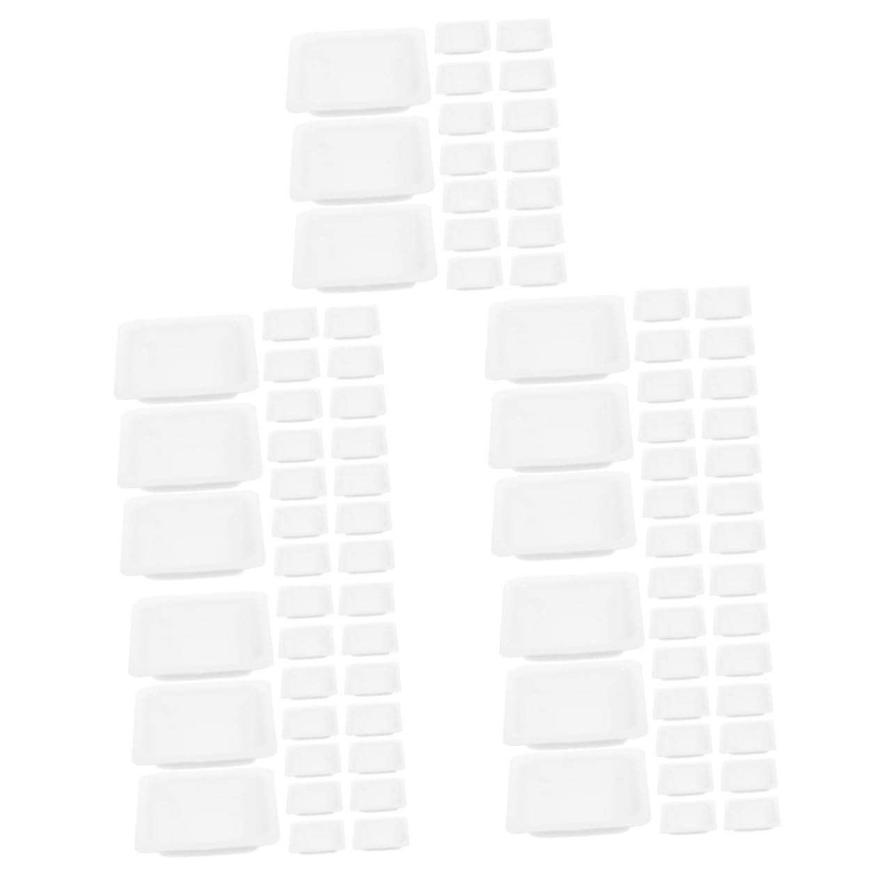 SOLUSTRE 250pièces Plateaux De Pesée De Récipients Pour Mesure De Poudres Et Liquides Ustensiles De Laboratoire Pratiques Et Empilables Pour Transferts Et Stockage