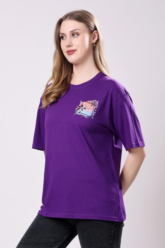 Image of London Hills Women's Cotton Blend Oversized Fit Oversized Tshirt | Oversized Tshirt - Pack of 2
