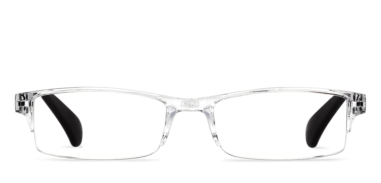 Lenskart READERS | Transparent Rectangular Half Rim Reading Eyeglasses | For Men & Women | For 1.25 Power | LR E13968 (B0DGXVLJ25) Amazon Price History, Amazon Price Tracker