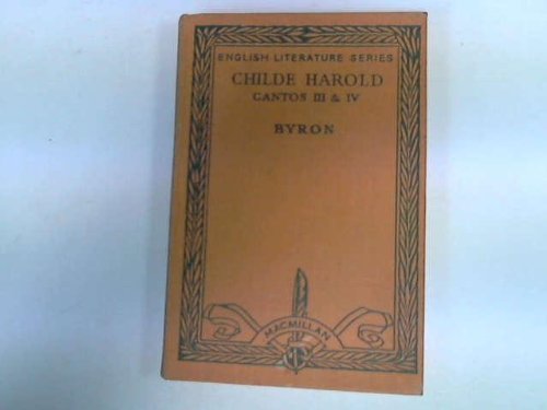 Childe Harold's Pilgrimage: Lord Byron: Amazon.com: Books
