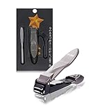 爪きり 新発想ツメキリ 爪きり 飛び散らない ステンレス製 やすり付き 爪切りセット「爪切りとヤスリが一体化したタイプではない」