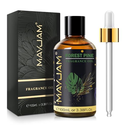 MAYJAM Forest Pine Fragrance Oil Essential Oil for Diffusers for Home Premium Grade Forest Pine Oil for Humidifier Long Lasting Scented Oils for DIY Bath Bomb Soap Candle Making - 100ML