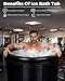 Bubplay Ice Bath Cold Plunge Tub with Cover for Indoor Outdoor for Recovery, Cold Water Therapy, Athletes & Adults -105 Gallons, Black, XL