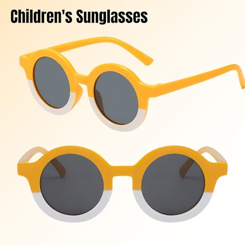 Image of BEMBIKA Fashionable Sunglasses For Kids Baby Girls And Baby Boys, Stylish Eyewear For Kids Dual Color Design Glasses For Fancy Style Goggles � (Caramel)