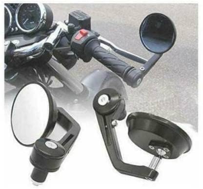 Image of Pure Biking Stylish Bar End Mirror Round Stylish Compatible With RE Classic Bullet All 2012 To 2020 Models Only BS3 /4 /6