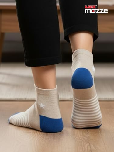 Image of Orbit Ankle Length Socks for Men |Made With Durable & Breathable Cotton | Ideal for Gym, Running, Office | 3 Pair -Multicolor