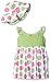 Gerber Little Girls Two-Piece Sundress and Hat Set, Dots, 3T