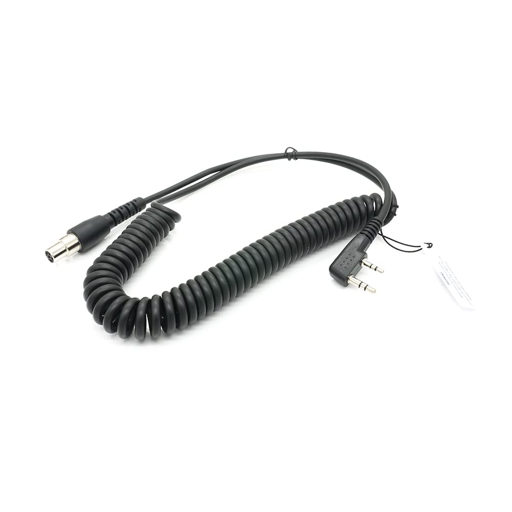 Câble Bidirectionnel 2 Broches Vers 5 Broches Pour Radios Portables - Compatible Kenwood, Baofeng, HYT, Relm - Pour Casque D'aviation Et Radio