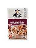 Quaker Instant Oatmeal Raisin, Date & Walnut, 10-Count Boxes (Pack of 4) by Quaker Oatmeal [Foods]