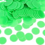 Alasum 100 Stück Grüne Bingo Zählchips Spielmünzen 19mm Kunststoff Spielmarker für Bingo Zubehör Mathe Lernspiel