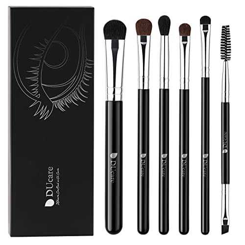 DUCARE Synthetic Bristle Makeup Brush- Black, Set Of 6 Pcs