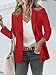 Cicy Bell Womens Casual Blazers Open Front Long Sleeve Work Office Suit Jackets Blazer Red