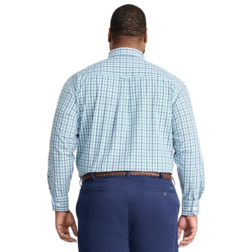 IZOD Men's Big and Tall Performance Comfort Long Sleeve Plaid Button Down4