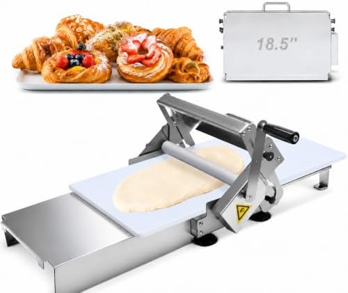 40.6" x 22.8" Commercial Manual Dough Sheeter, Foldable Tabletop Roller image 2