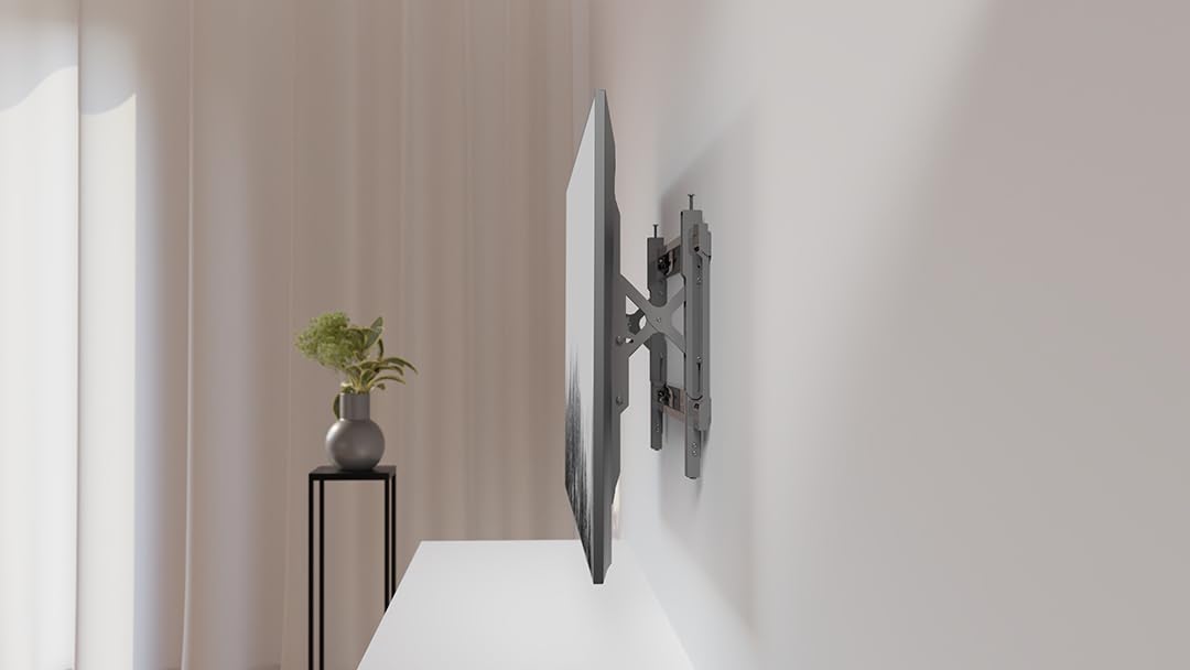 Multibrackets Push-Out600 Soporte de Pared inclinable Universal 43″-86″, VESA hasta 600×400, Sistema Push-out Extensible 15 cm, Ajuste Fino y Lateral, hasta 60 kg.