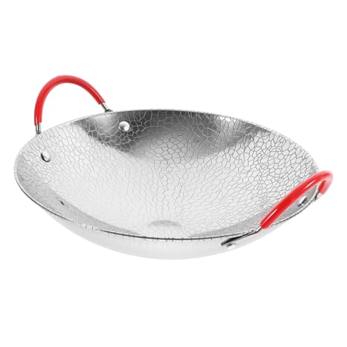 Wok de acero inoxidable con doble asa y superficie antiadherente miniatura 1