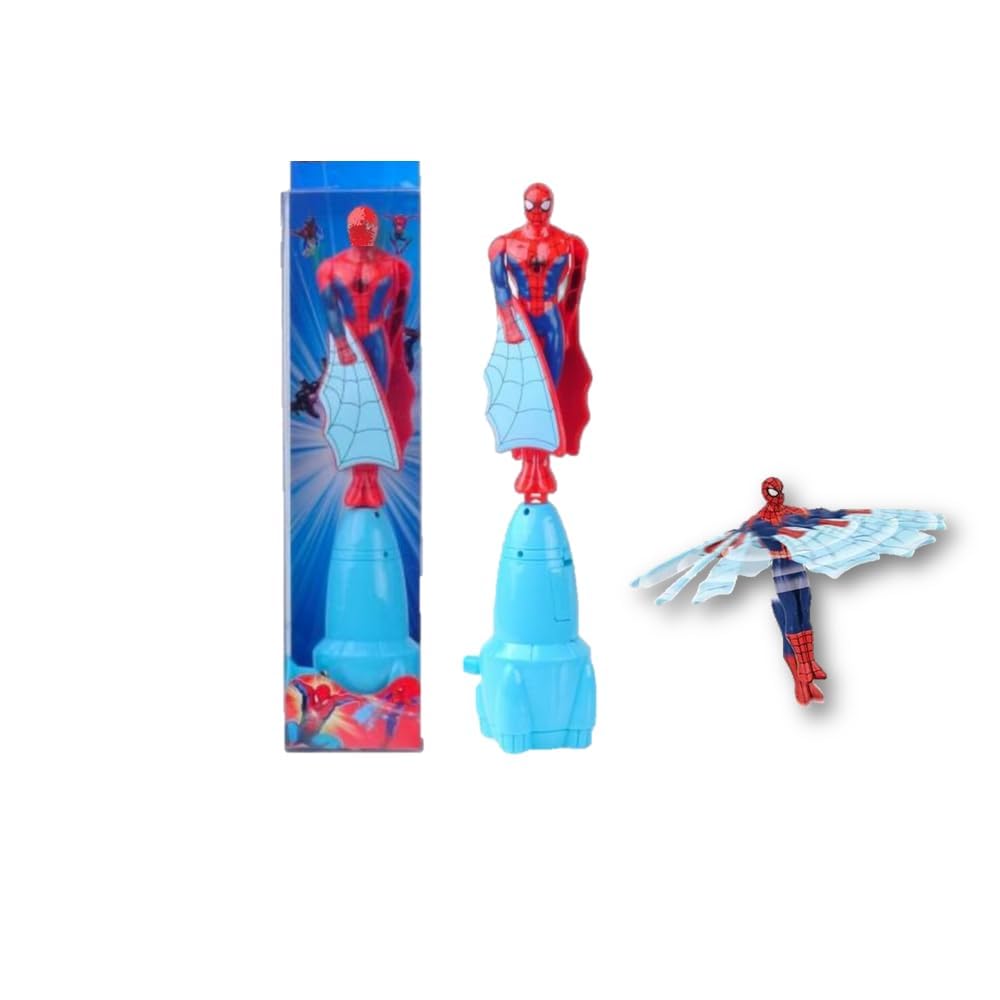 Sider- Flying Action Figure Toy, Pull String Launcher, Outdoor Flying Herro for Kids-image-4