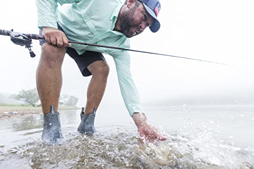 Huk Mens Mesh Trucker Snapback | Anti-Glare Fishing Hat, Huk & Bars - Sargasso Sea, One Size Us #TOP3