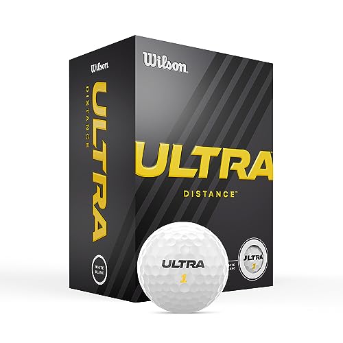 Wilson Golfbälle, Ultra Distance, Zweiteiliger Golfball, 24 Bälle, Weiß