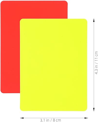 Miniatura 8 de Juego de 10 tarjetas de árbitro  Tarjetas rojas y amarillas para partidos de fútbol, Juez de PVC duradero para juego limpio, ideal para niños y