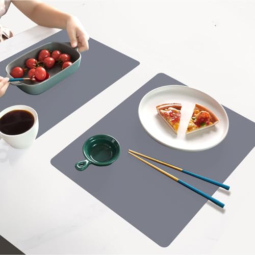 KONOMASHI ランチョンマット シリコンマット 食事マット 保護シート 北欧風 おしゃれ キッチンマット 調理用マット 高級 皿マット「 滑り止め 無害素材 調理台 保護マット キズ防止 「-40℃-230℃」 30*40cm 2枚セット 耐熱 耐冷