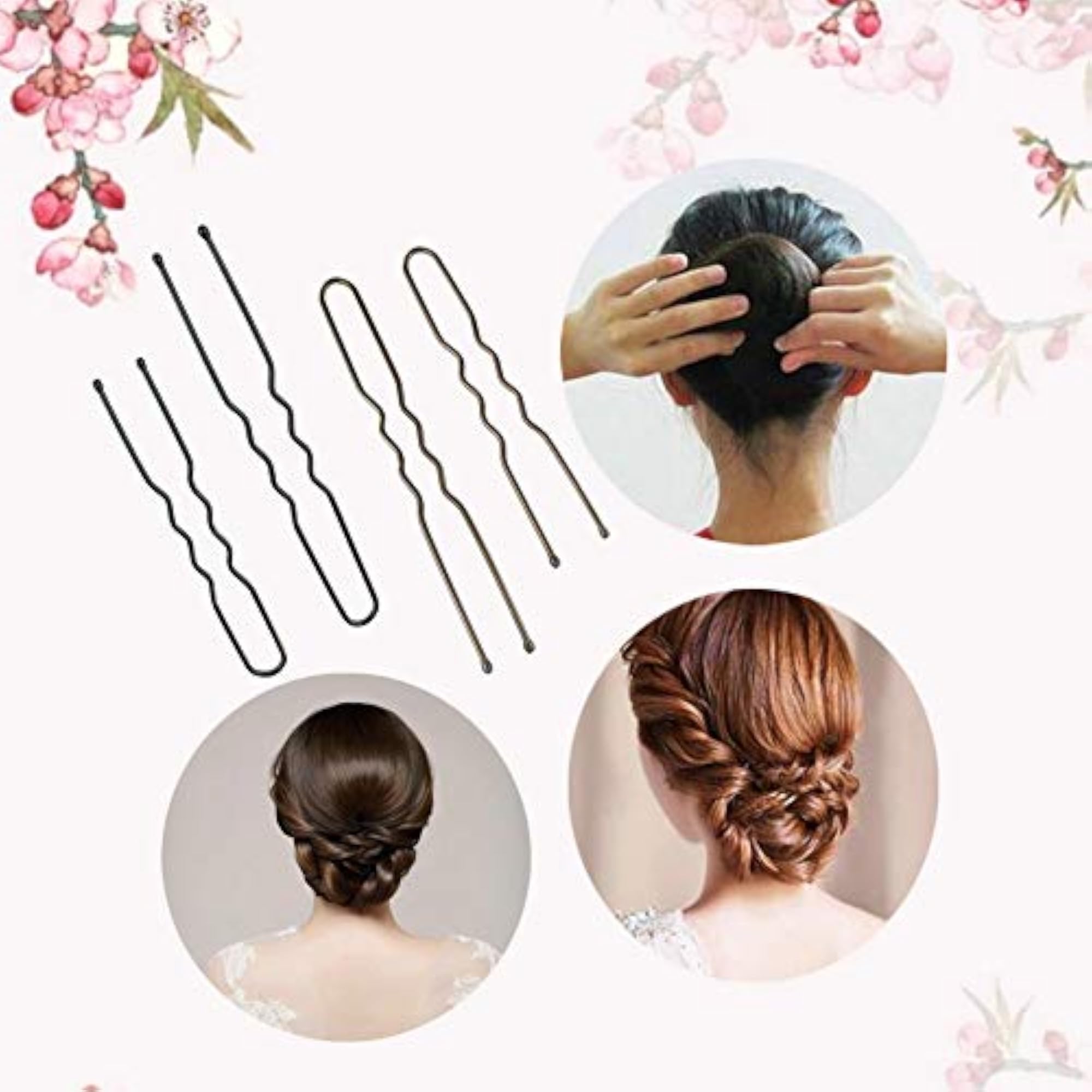200Pcs U Shaped Hair Pins with Storage Box
