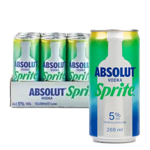 Kit c/ 6und Drink Pronto Vodka ABSOLUT+SPRITE Lata 269ml