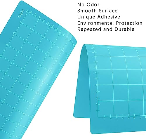 Gwybkq Cutting Mats 12X12 For Cricut Explore One/Air/Air 2/Maker 3/Maker 4 Pack Adhesive Sticky Non-Slip Durable Mat Replacement Accessories (Standard,Light,Strong,Fabric) For Supply thumb #4