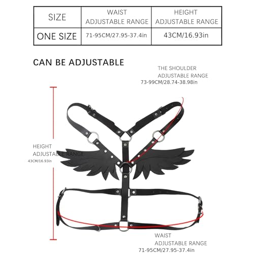 VKFOFEG Punk Harness Damen Leder Body Brust Harness