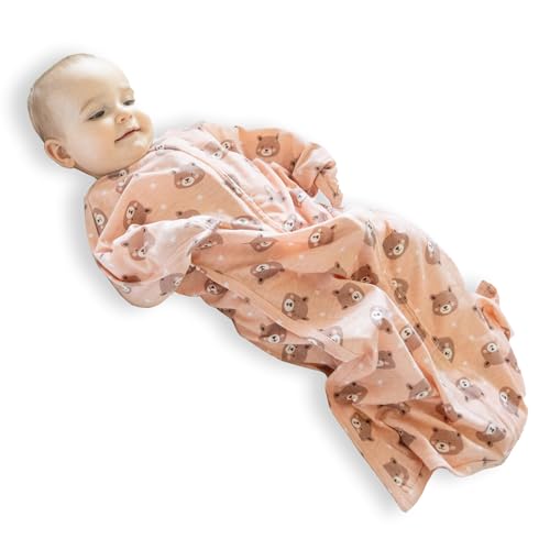 Image of SleepingBaby Zipadee-Zip Transition Swaddle - Cozy Baby Swaddle Blanket with Zipper Convenience - Roomy Wearable Blanket for Easy Diaper Changes - Cozy Cub, X-Small (3-6 Month)
