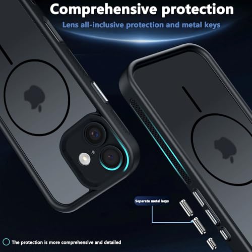 Image of Enflamo Back Cover Case for iPhone 17 Polycarbonate Matte | Ultra Hybrid | Lens Protection & Raised Edges (Black)