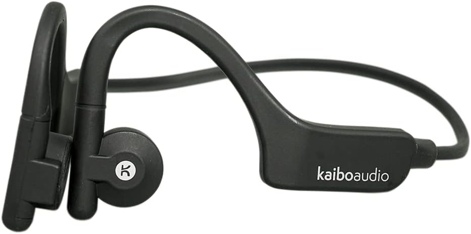 Kaibo Verse Plus - Bone Conduction Headphones - Multipoint Pairing - Open Ear Bluetooth Earphones - Water-Resistant - USB-C Quick Charging - Smart Touch Control (Midnight Black)