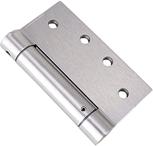 Stylever 3 Pack - 4" Residential Satin Nickel Finish Self Closing Reversible Door Hinge - Squared Corners Spring Hinge Door Hinges #TOP4