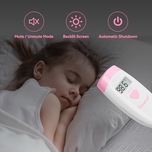 Image of Non-Touch Forehead Thermometer, Digital Infrared Thermometer 2 in 1 for Adult and Kids Baby Thermometer with Fever Alarm