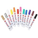 YLYAJY 12 Colored Tire Paint Graffiti Pens Permanent Art Rock Metal Glass Pebble Waterproof Oil Mark