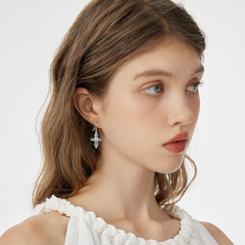 Mountain Mustard Seed Earrings for Women 925 Sterling Silver Abalone Shell Cross Dangle Drop Earring Christian Jewelry Outdoor Birthday Gifts4