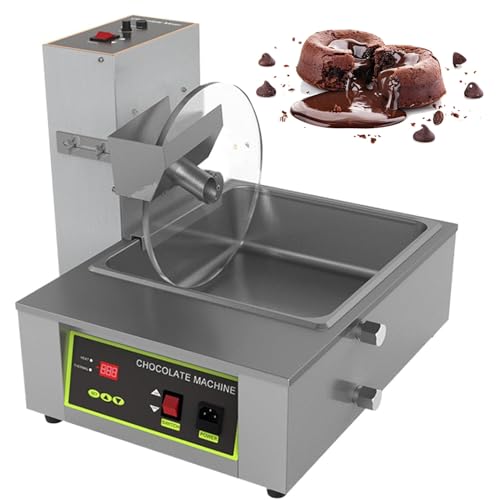 BEESOM Templado Chocolate Profesional,Máquina Mezcladora Chocolate Horno Fusión,Máquina Templado Chocolate Fundidor Eléctrico Acero Inoxidable,Calentador Comercial Chocolate Caliente 8kg