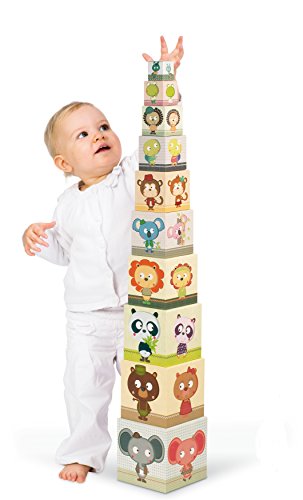 Janod Family Portraits Square Stacking Pyramid, (J02941) #TOP4