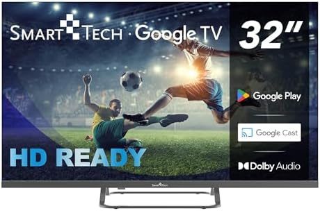 Smart Tech TV LED HD 32" (80 cm) Smart TV Google 32HG01V HDMI, US...