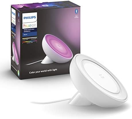 Philips Hue Bloom White and Colour Ambiance [White] Smart LED Table Lamp, with Bluetooth Works with Alexa and Google Assistant