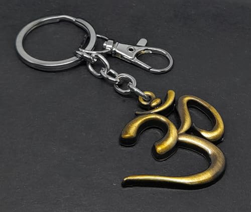 Image of Aura Spiritual Aum Om Metal Keyring Keychain For Gifting Men Women Girls Boys Husband Friend Bike Car House Office Home Keys
