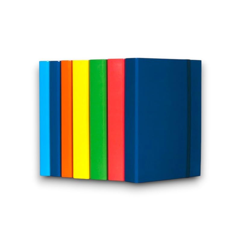 KORAT Cartelle con Elastico a 3 Lembi Formato A4 Set da 6 in Colori Assortiti Dorso Rinforzato per Documenti e Ufficio