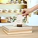 Ripeng 12 Pcs Rustic Wood Place Cardholders Bulk Wooden Table Number Stand Wooden Bark Memo Holder Photo Picture Note Clip for Rustic Wedding Birthday Party