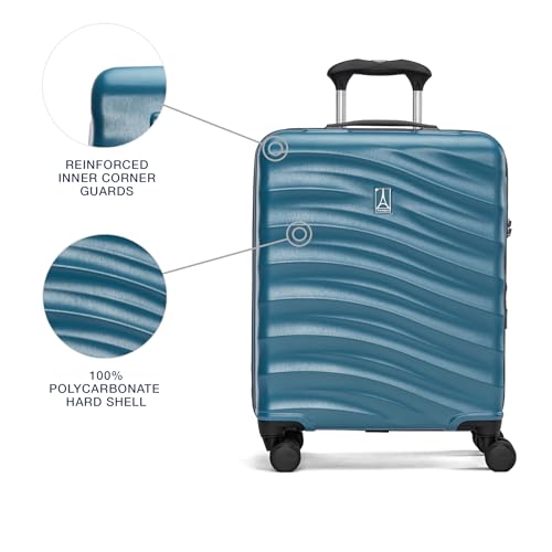 Image of Travelpro Maxlite Air V2 Hardside Expandable Carry on Luggage, 8 Spinner Wheels, Lightweight Hard Shell Suitcase, TSA lock, Teal, International Carry On 18-Inch