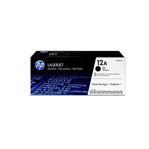 HP 12A Q2612AD, Negro, Cartucho Tóner Original, Pack de 2, para impresoras HP LaserJet Serie 1000, 3000, 1022N, 1022NW, 3050, 3052, 3055, 1018, M1005mfp, 1028, M1319 MFP y 108se