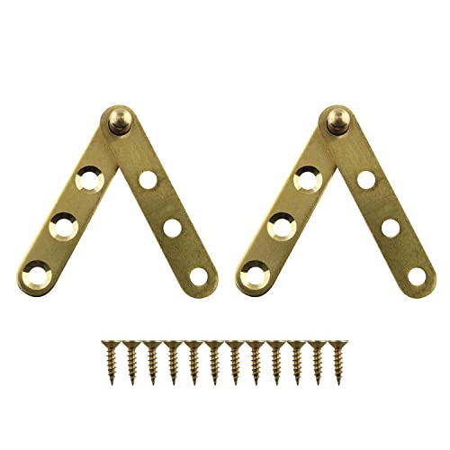 360 Degree Rotatable Door Pivot Hinge Jcbiz 2Pcs 360 Degree Rotatable Golden Brass Antique Cabinet Door Hidden Copper Hinge For Windows Fence Sheds Kitchen Gate Closet Cupboards Straight Hinges #TOP17