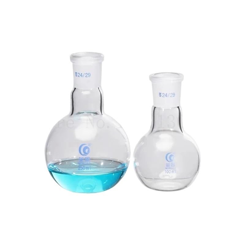 1 pallone da distillazione da laboratorio da 50 ml a 1000 ml n. 24, con collo singolo e fondo piatto.(150ml)