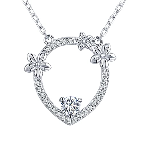 Bijoux fleurs pour femmes : collier en argent 925 idéal pour vos soirées