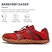 CJROSM Barefoot Shoes Womens Mens,2025 New Casual Sneakers for Women,Zero Drop Wide Toe Box Shoes Men,Non-Slip Breathable&Comfortable Minimalist Trail Running Shoe for Walking Hiking Gym Workout Red