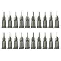 PATIKIL Dosierkanülen 16G – 20 Stück, 4 Zoll, Stumpfe Spitze, Luer-Lock, Für Klebstoff, Tinte & Öl, Grau, Wiederverwendbar